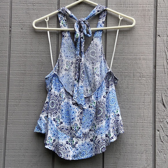 En Creme size large halter top with geometric floral mandala print EUC - Picture 4 of 5